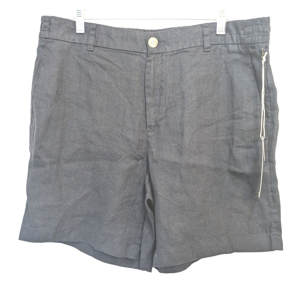 Panama Jack Shorts Men's L Navy 100% Linen‎ Drawstring Casual NWT Travel Beach